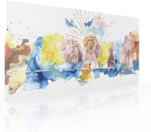 Ideas Creativas in- Cuadro Decorativo Canvas | Ultima Cena Abstracta Moderna | Cena Sagrada |...