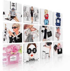 Ideas Creativas In-Set De 12 Cuadros Decorativos Para Recamara Moda Fashion-Sexy-Woman-Estilo