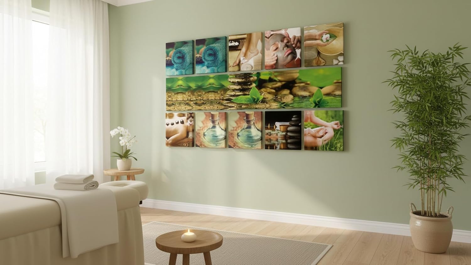 Set de 9 Cuadros Decorativos Para Estetica o Spa Relax-Canvas-Lienzo Sublimacion-Ideas Creativas In - Imagen 5