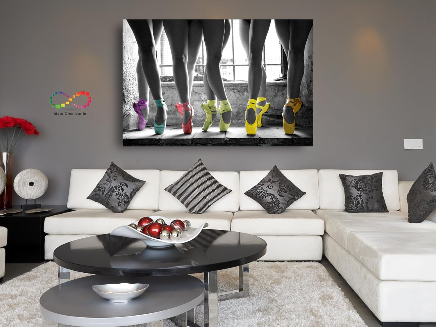 Ideas creativas In-Cuadro Decorativo Canvas Para Recamara Zapatillas de Ballet-Bailarina Canvas- 120 x 80 cm - Imagen 2