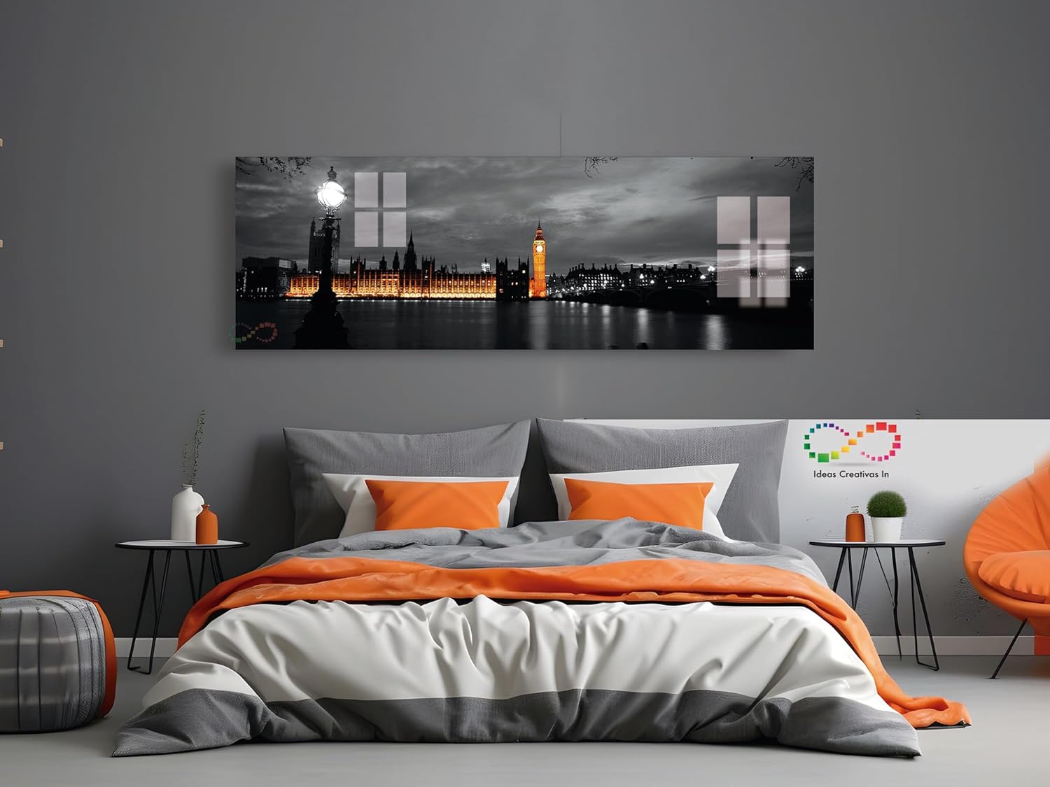 Ideas Creativas In | Cuadro En Acrílico | Palacio De Westminster Londres| Decoración Elegante Moderno Panoramico| Cuadro para Sala Recamara Oficina Comedor | Listo para Colgar | Calidad Premium | 150 x 50 cm - Imagen 5