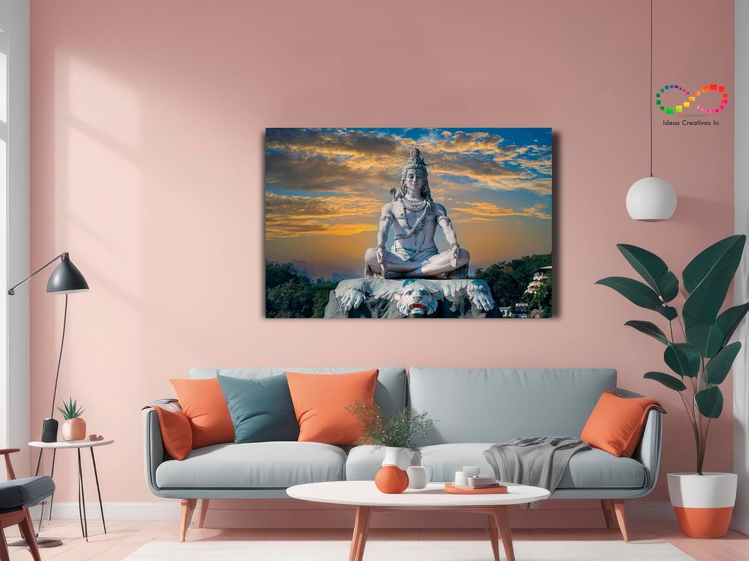 Ideas Creativas In-Cuadro Decorativo Para Sala Recamara o Comedor Canvas Dios HindĂș Shiva-120 x 80 cm - Imagen 2
