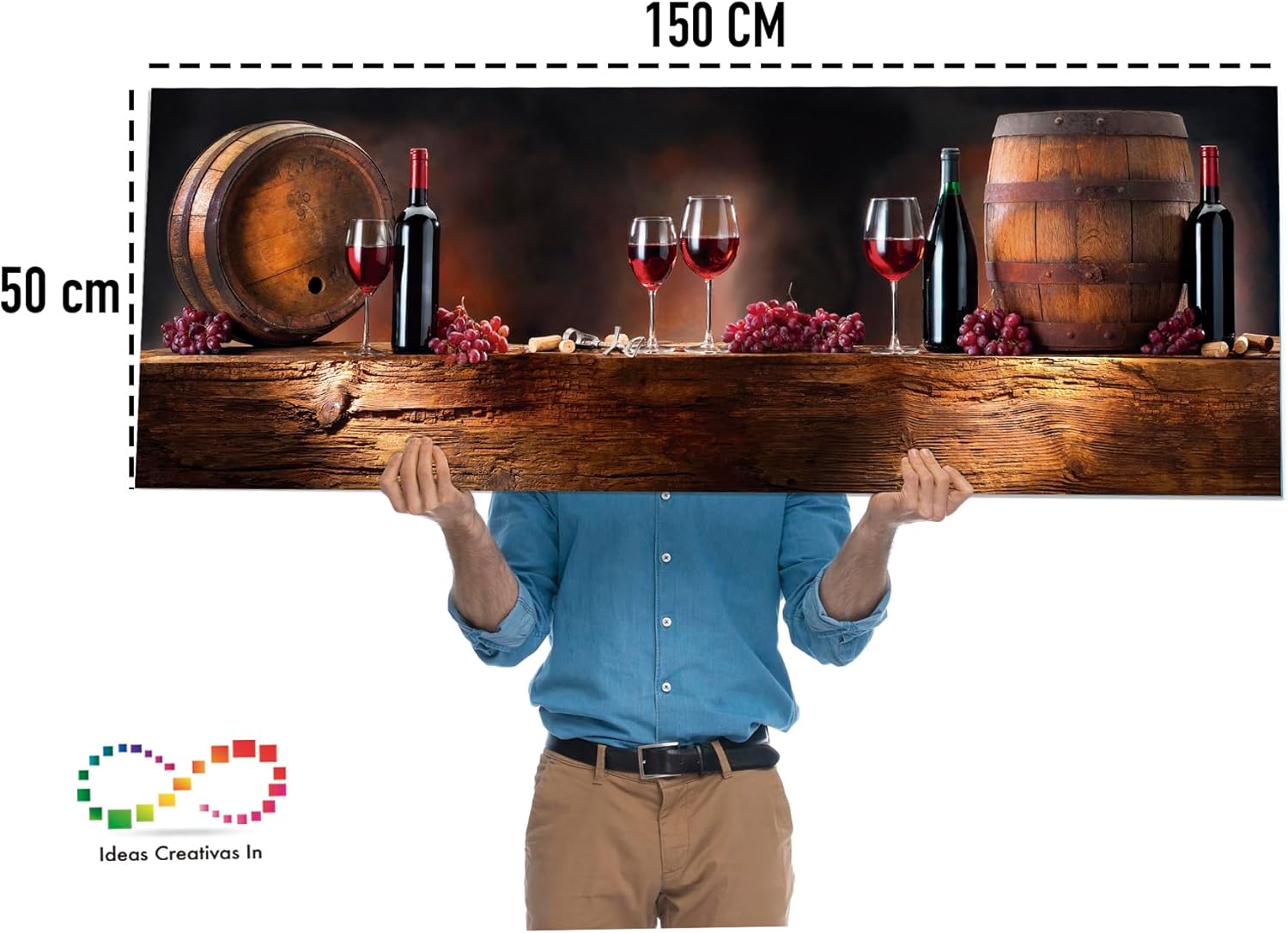 Cuadro Decorativo Moderno Para Comedor Cocina Vino y Uvas - Imagen 7