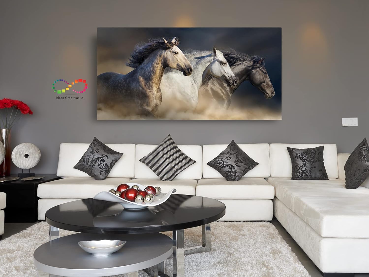 Cuadro Decorativo Moderno sublimado en Tela Caballos Galopando - Imagen 5