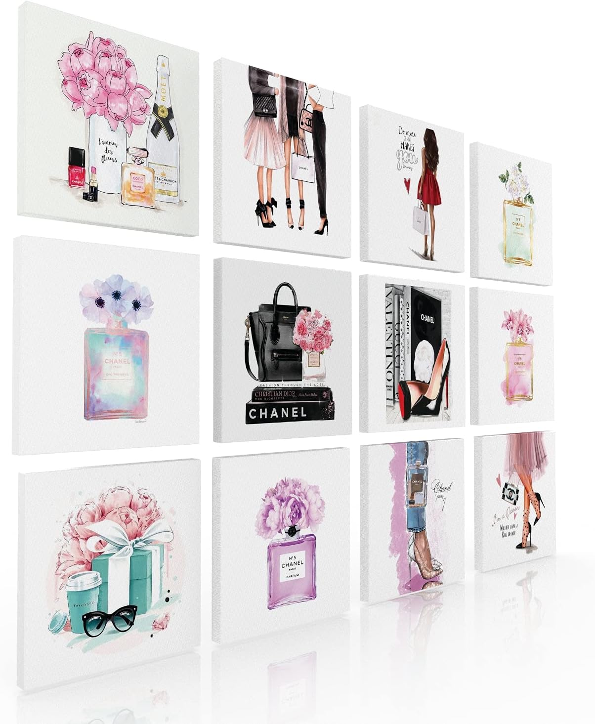 Ideas Creativas in-Set de 12 Cuadros Decorativos Para Recamara Fashion- Decoracion Moderna- Canvas-Tipo Galeria