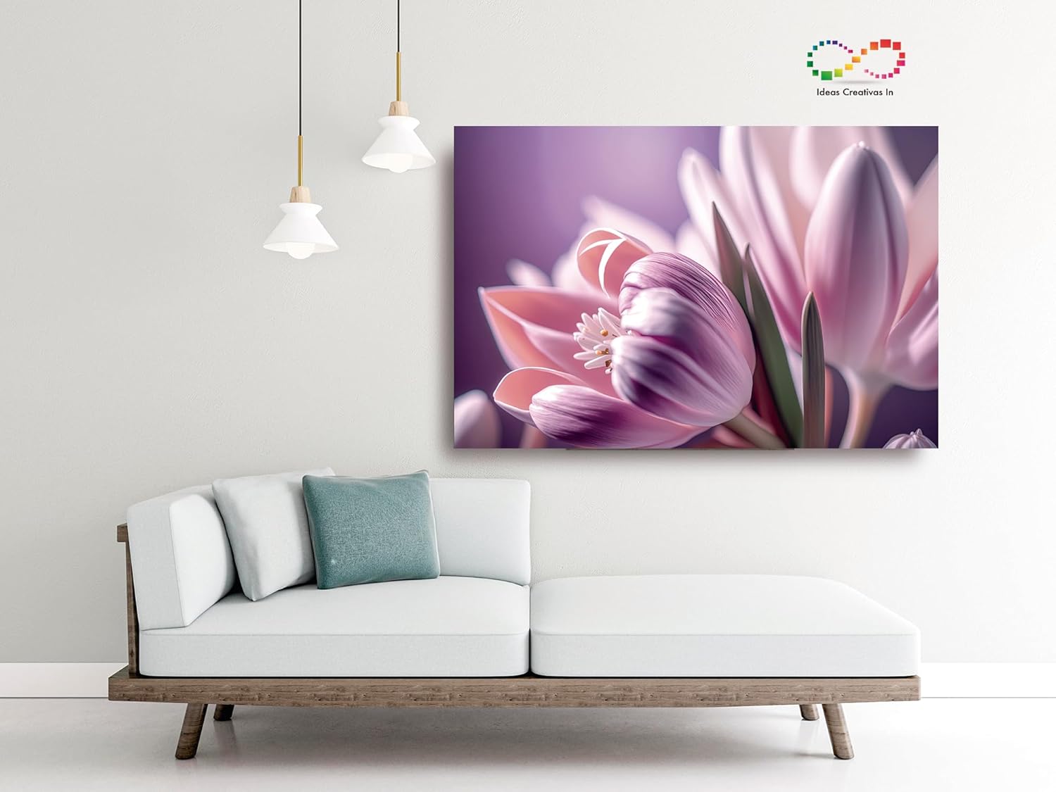 Cuadro Decorativo Moderno Para Sala Oficina Dormitorio Flor Tulipan Lila Calidad Premium Ideas Creativas In - Imagen 7