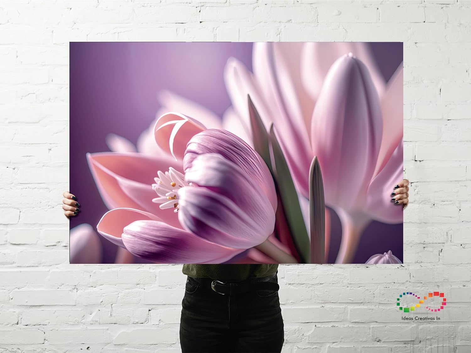 Cuadro Decorativo Moderno Para Sala Oficina Dormitorio Flor Tulipan Lila Calidad Premium Ideas Creativas In - Imagen 6