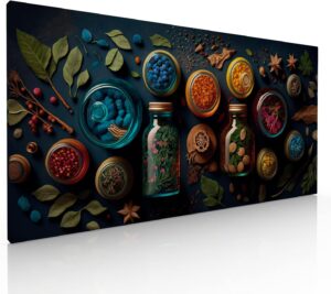 Ideas creativas In-Cuadro Decorativo Canvas Para Cocina Especias Coloridas-Moderno-Decoracion-Tipo...