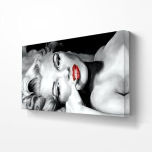 Ideas Creativas In-Cuadro decorativo moderno para sala recamara o comedor Marilyn Monroe-Blanco y...