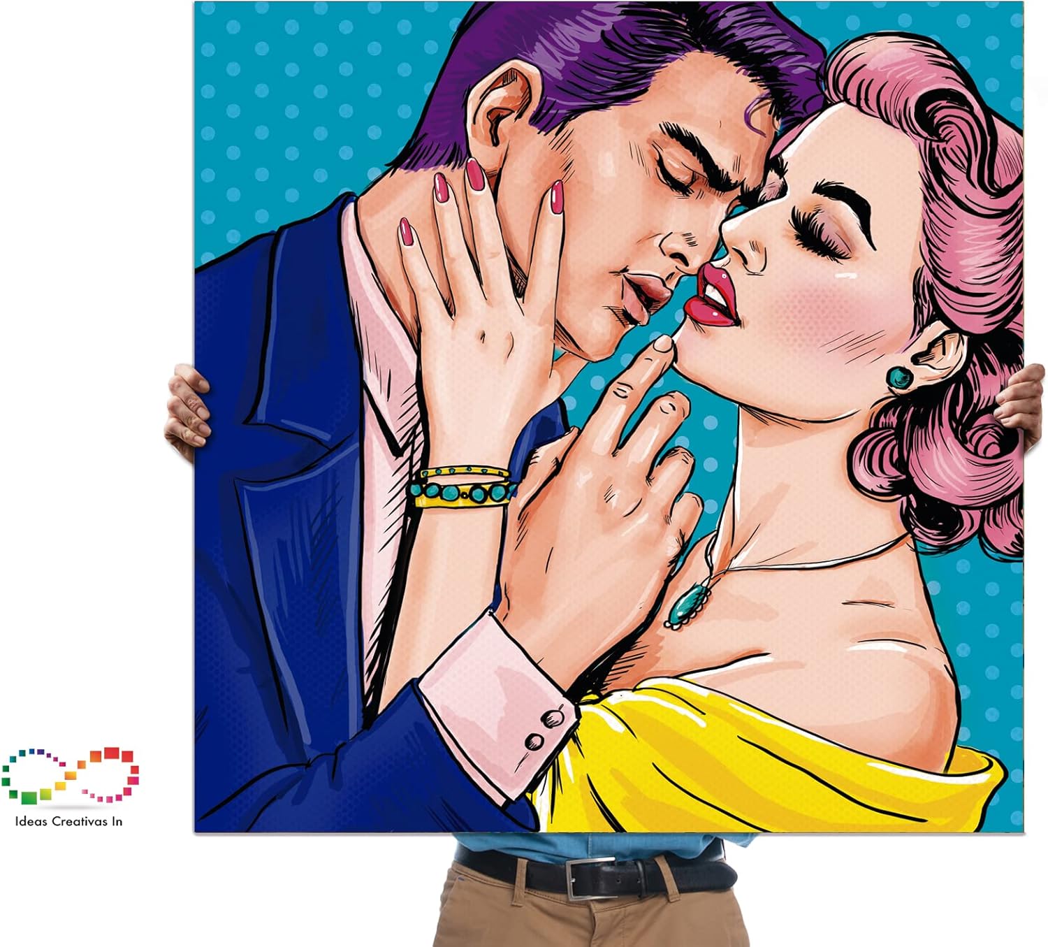 Cuadro decorativo moderno para recamara o sala, amor pop - Imagen 5