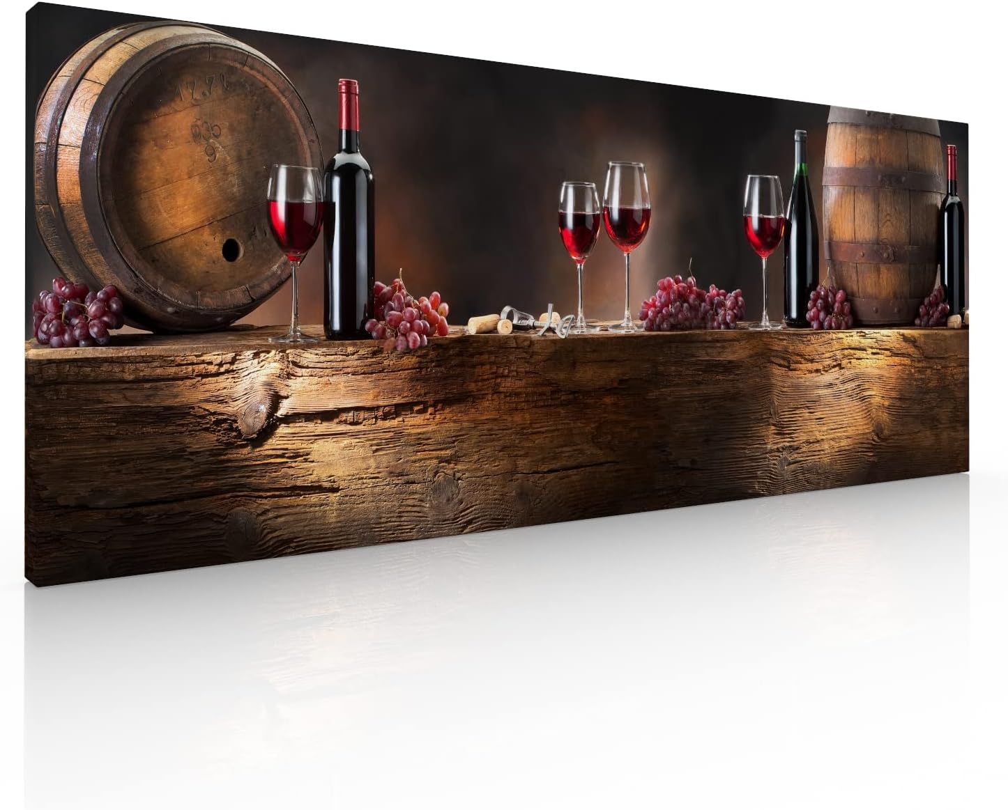 Cuadro Decorativo Moderno Para Comedor Cocina Vino y Uvas