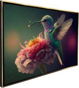 Ideas Creativas In-Cuadro Decorativo Canvas Con Marco Flotante Para Sala Recamara Oficina Colibri...