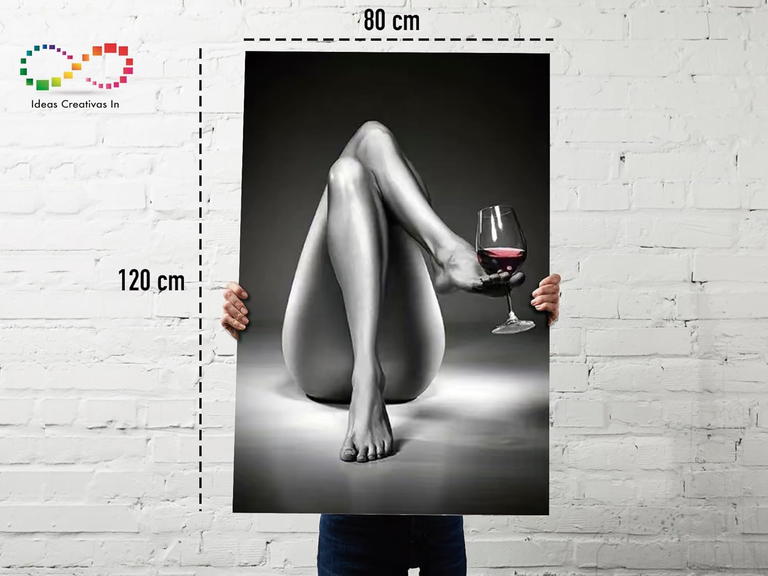 Ideas creativas In-Cuadro Decorativo Para Recamara o Salon Sensualidad Con Copa de Vino-Moderno-Canvas-80 x 120 cm - Imagen 7