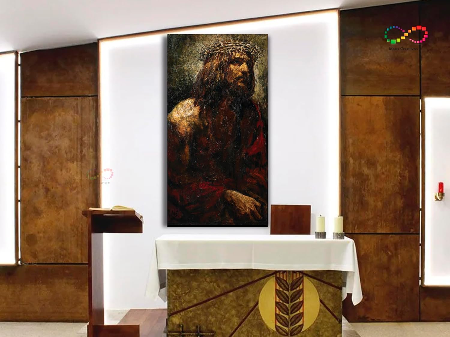 Ideas Creativas In Cuadro decorativo religioso,para sala o recamara, pasión de cristo-Canvas-140 cm x 70 cm - Imagen 5
