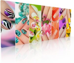 Cuadro Decorativo Moderno Para Salon de Belleza o Spa Uñas Mosaico