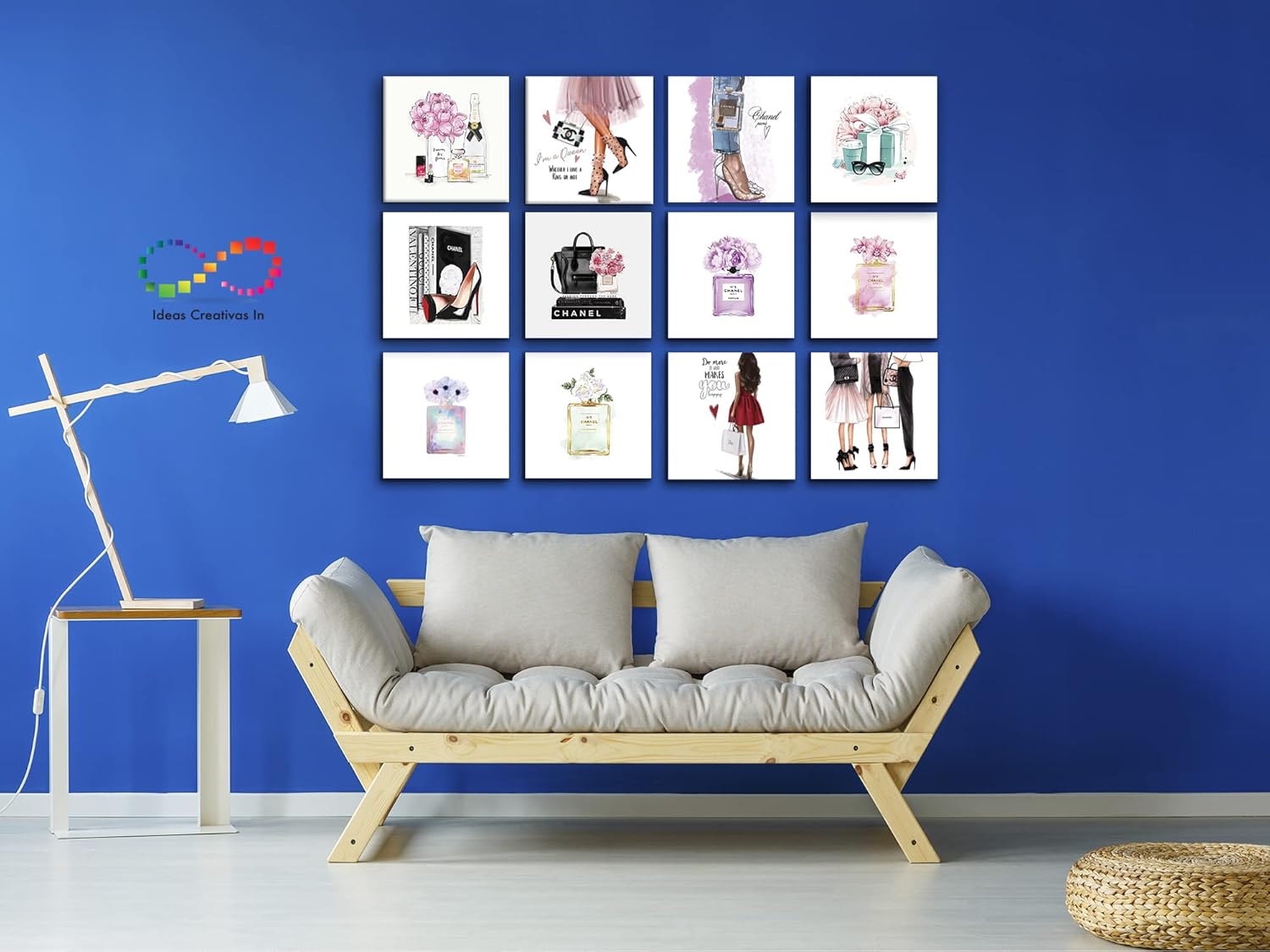 Ideas Creativas in-Set de 12 Cuadros Decorativos Para Recamara Fashion- Decoracion Moderna- Canvas-Tipo Galeria - Imagen 5