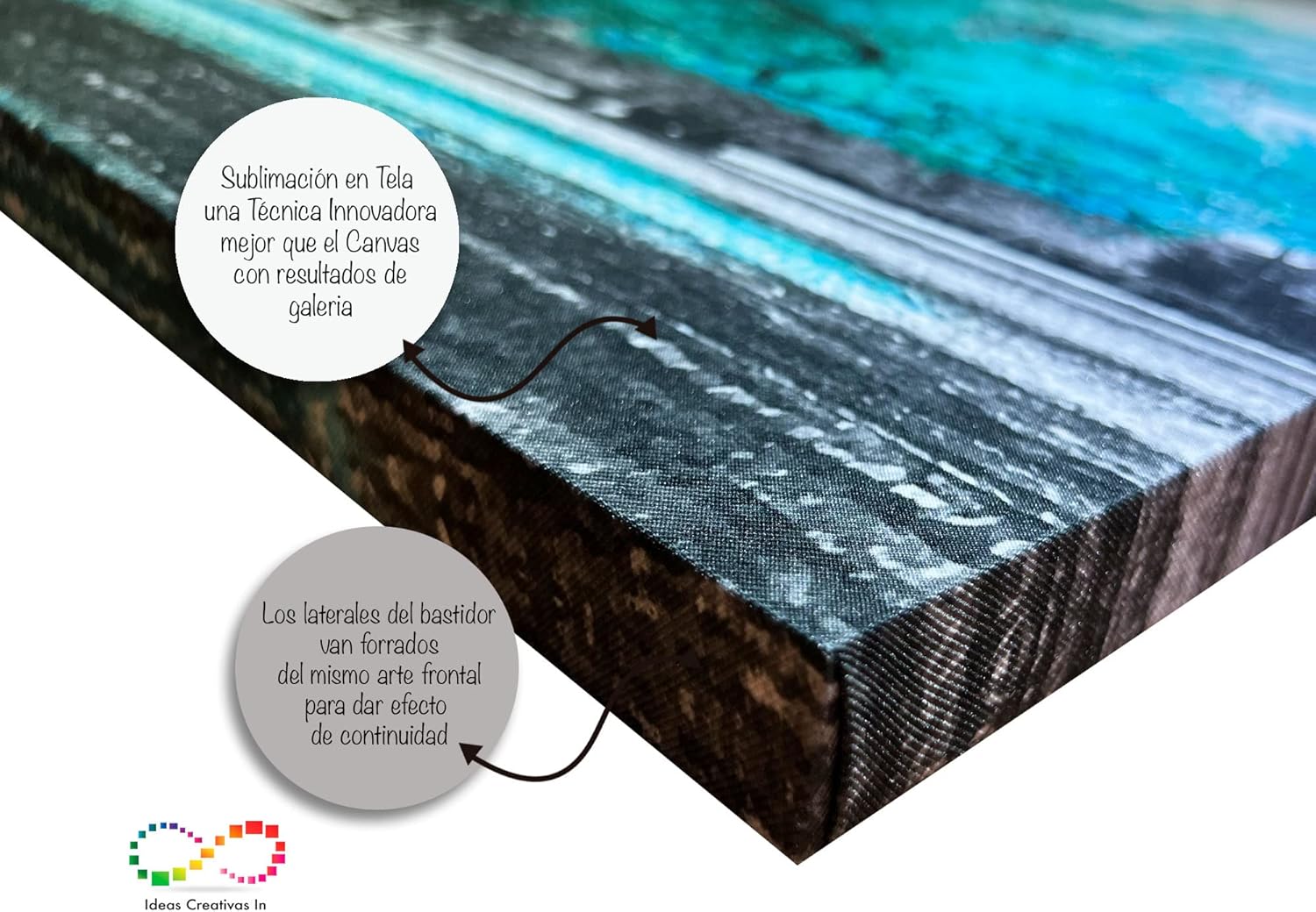 Cuadro Decorativo Moderno Para Sala Recamara o Comedor Arbol Turquesa - Imagen 3