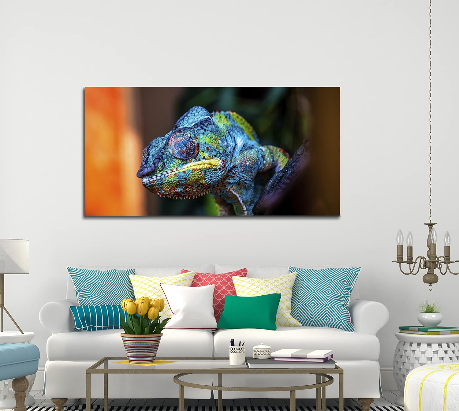 Cuadro Decorativo Moderno Para Sala Recamara o Comedor Camaleon - Imagen 4
