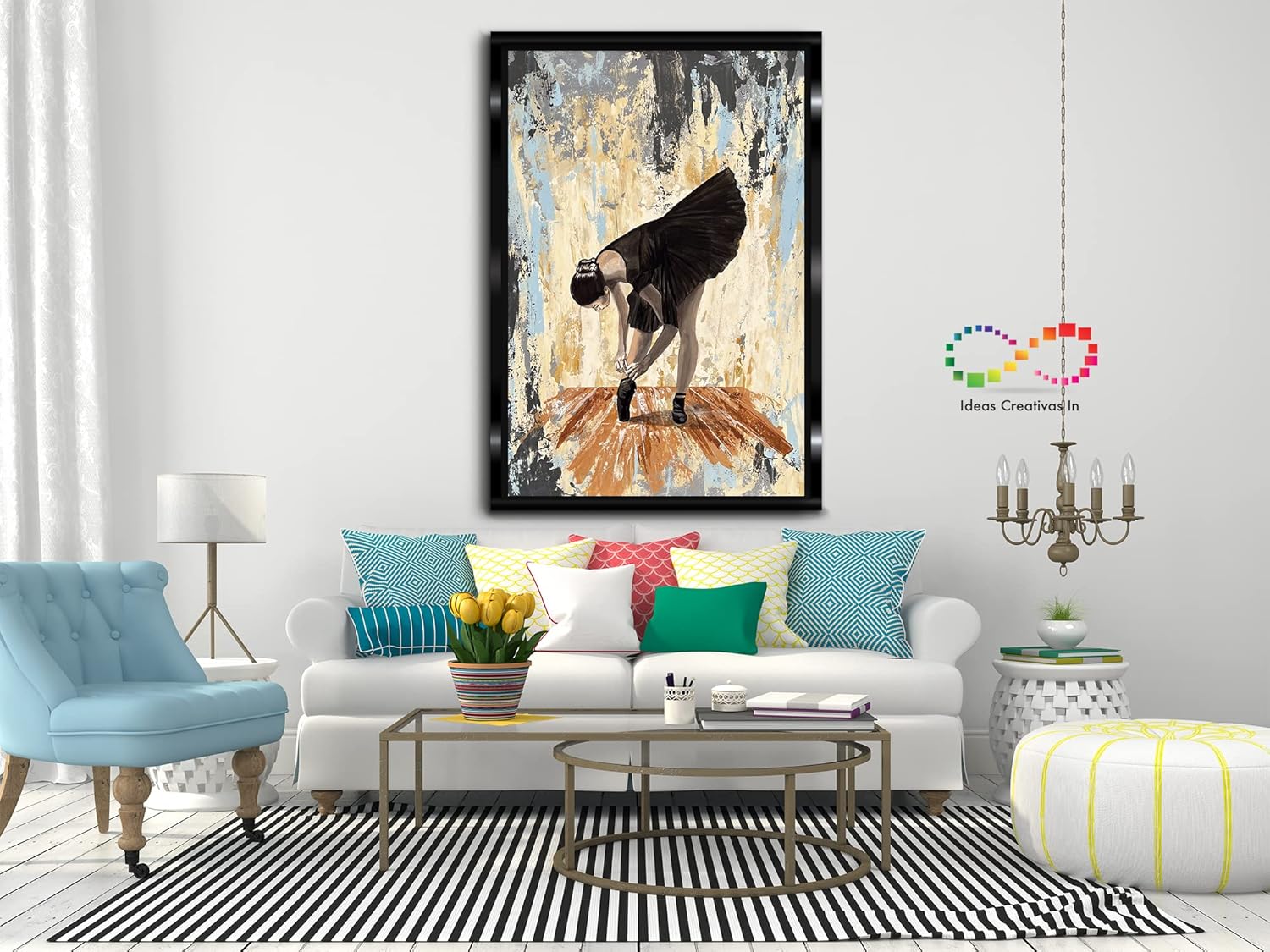 Cuadro Decorativo Canvas Para Recamara Bailarina de Negro - Imagen 7