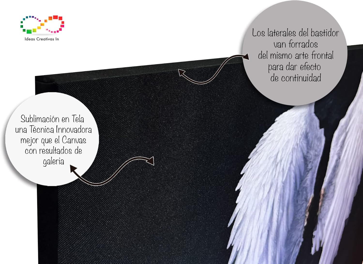 Cuadro Decorativo Para Sala Recamara o Comedor Canvas Alas de Angel - Imagen 3