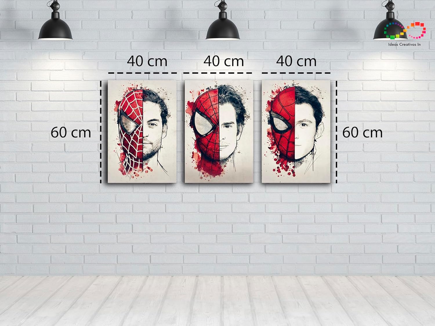 Set de 3 Cuadros Decorativos Para Recamara Hombre Araña Generación - Imagen 5
