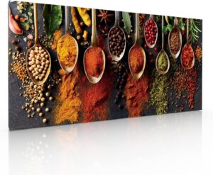 Cuadro Decorativo Moderno Canvas Para Comedor o Cocina Especias Y Cucharas