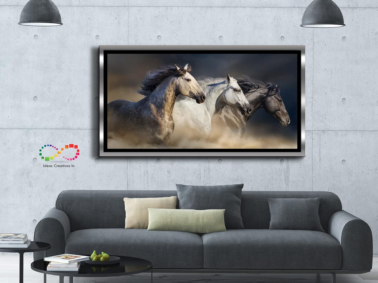 Cuadro Decorativo Moderno sublimado en Tela Caballos Galopando - Imagen 7