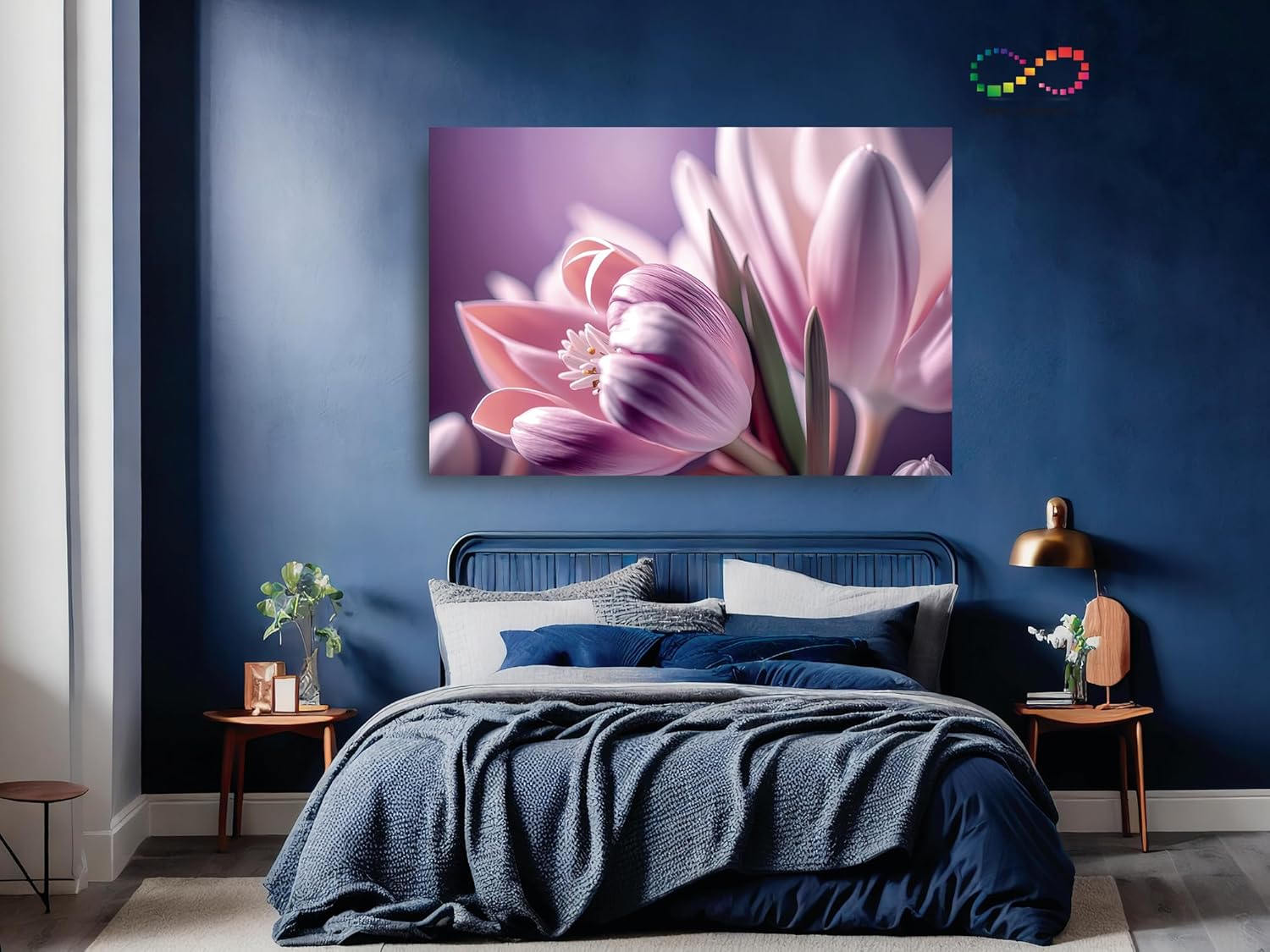Cuadro Decorativo Moderno Para Sala Oficina Dormitorio Flor Tulipan Lila Calidad Premium Ideas Creativas In - Imagen 5