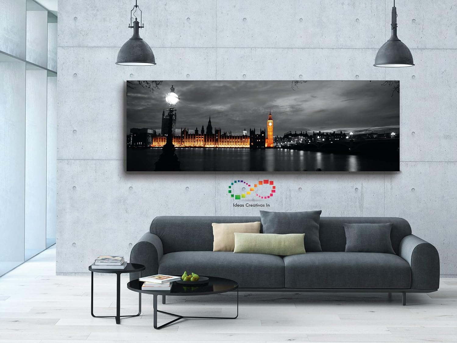 Ideas Creativas In Cuadro Decorativo PanorĂ¡mico Para Sala Recamara o Comedor Paisaje Palacio De Westminster Londres - Imagen 2