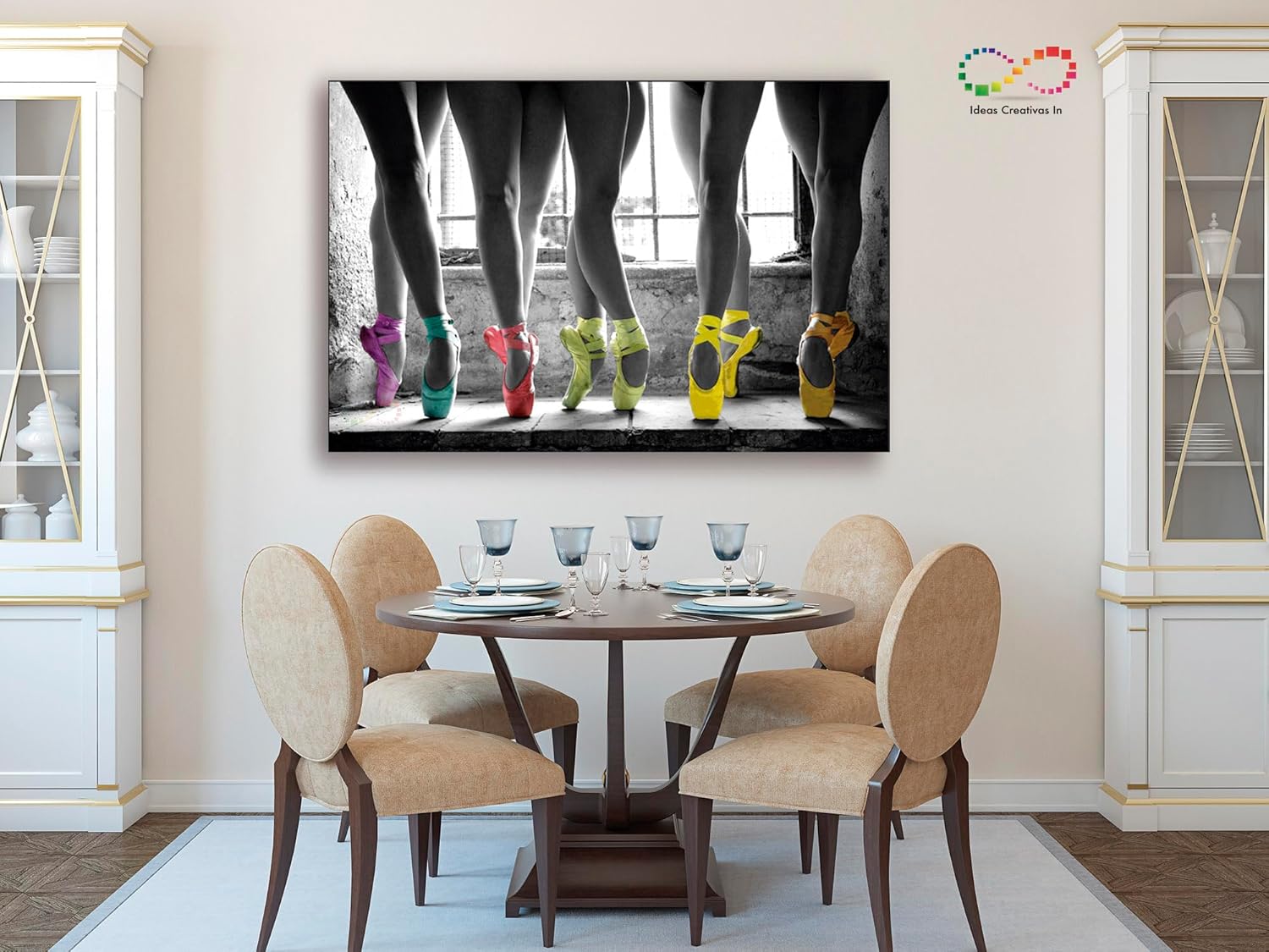 Ideas creativas In-Cuadro Decorativo Canvas Para Recamara Zapatillas de Ballet-Bailarina Canvas- 120 x 80 cm - Imagen 7