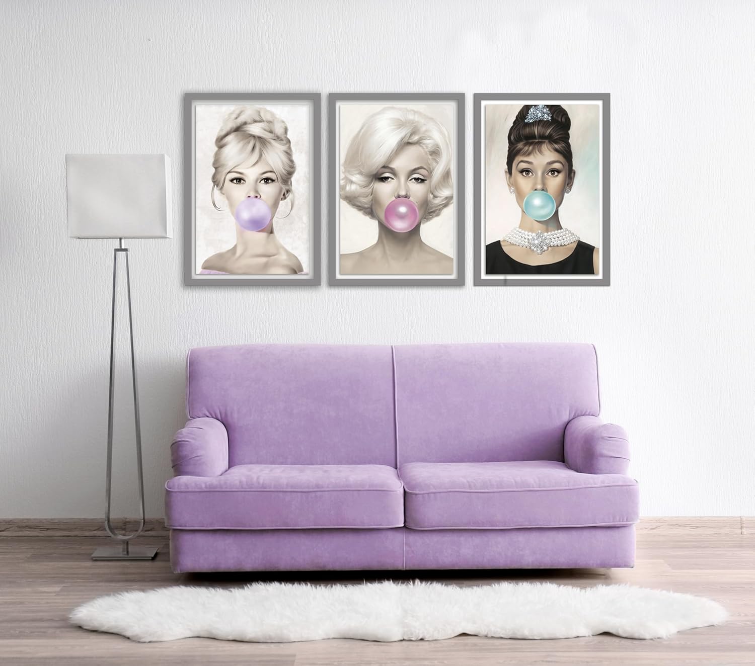 Set de 3 Cuadros Decorativos Para Sala Recamara Oficina Marilyn Monroe y Audrey Hepburn y brigitte bardot… Calidad Premium Ideas creativas In - Imagen 6
