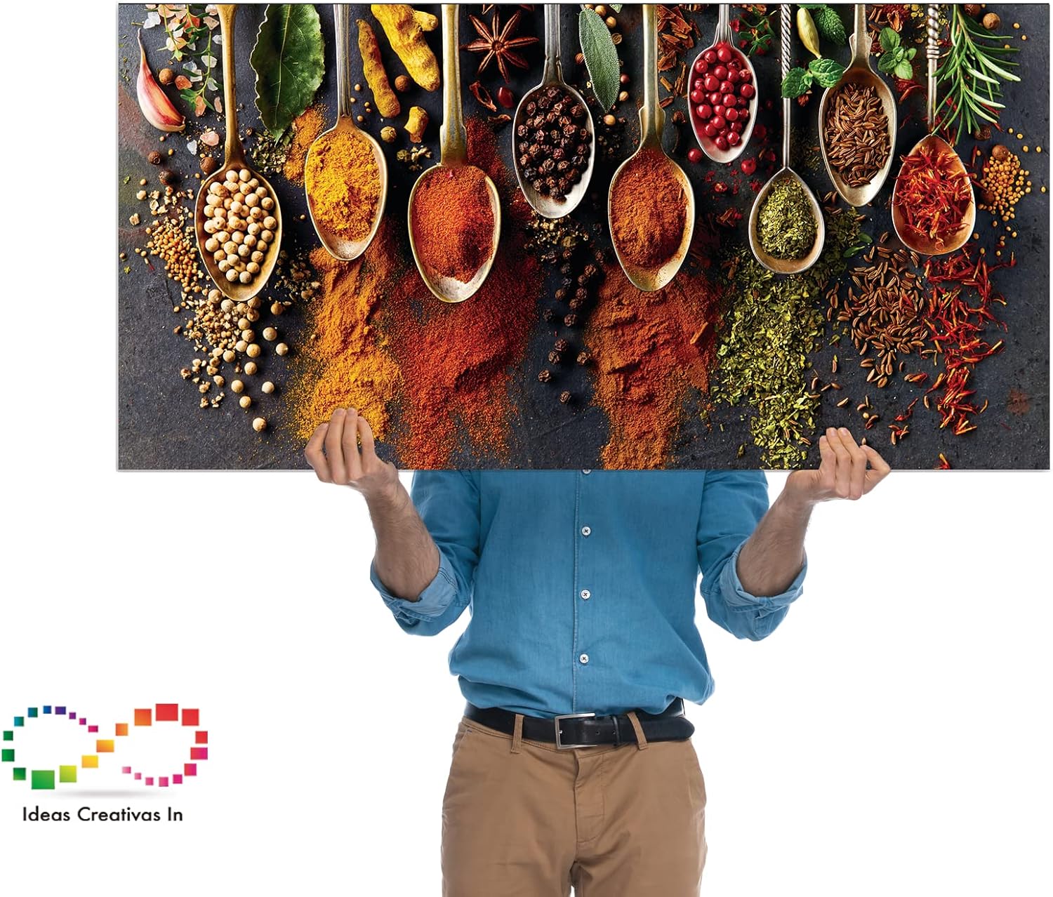 Cuadro Decorativo Moderno Canvas Para Comedor o Cocina Especias Y Cucharas - Imagen 7