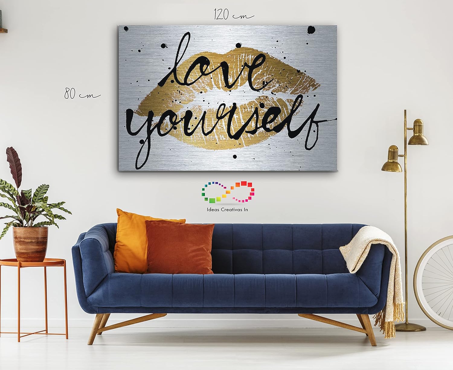 Cuadro Decorativo Sublimado en Tela Boca con Labios Love - Imagen 2