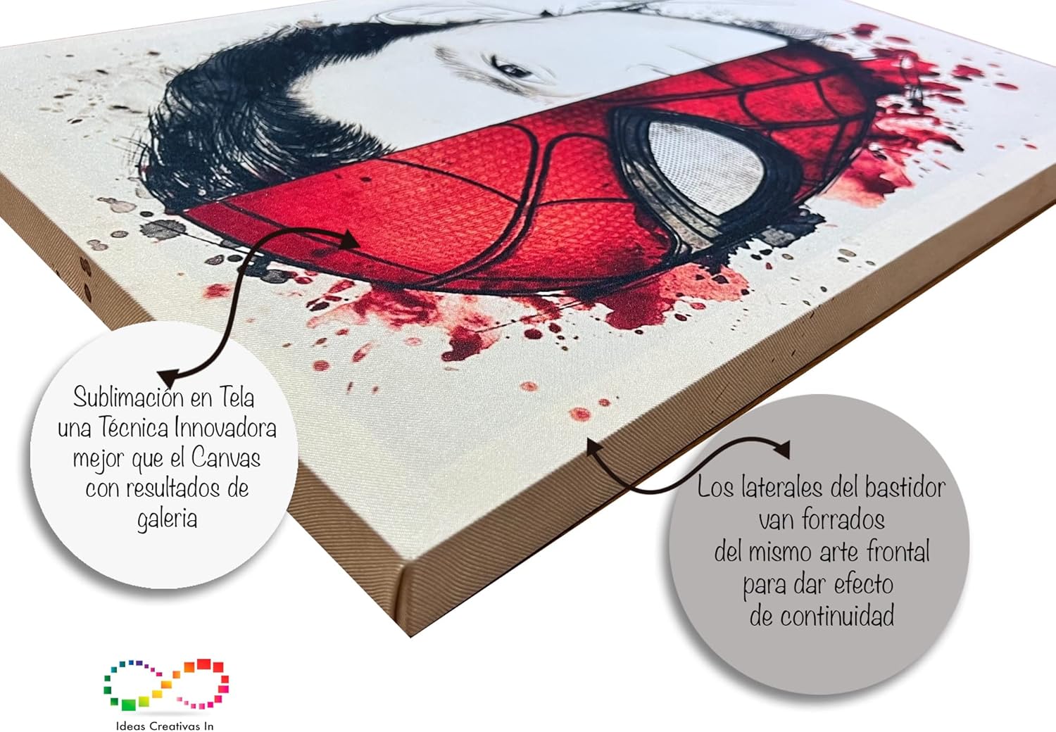Set de 3 Cuadros Decorativos Para Recamara Hombre Araña Generación - Imagen 3