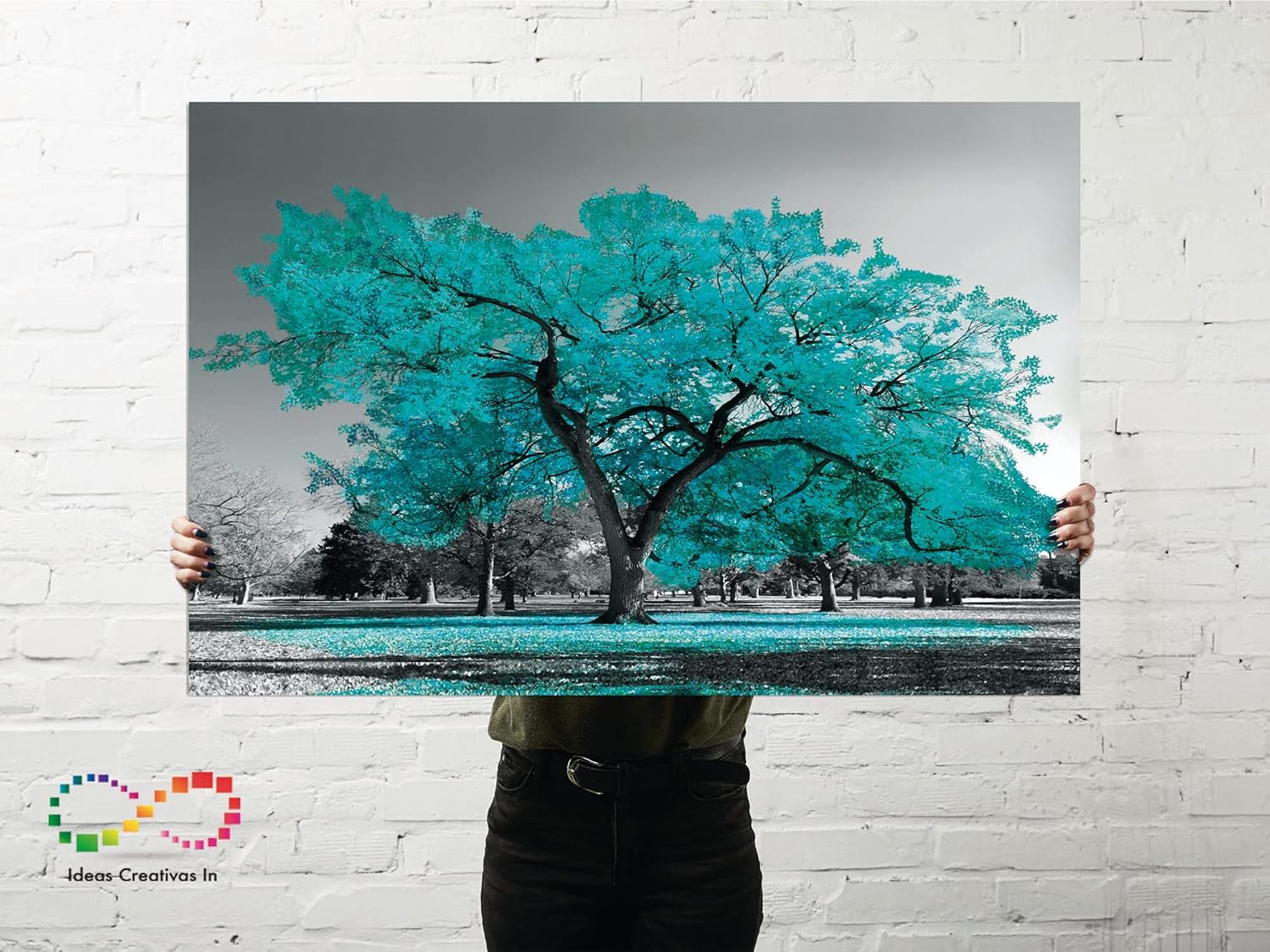 Cuadro Decorativo Moderno Para Sala Recamara o Comedor Arbol Turquesa - Imagen 6