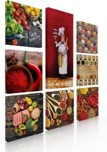 Set de 8 Cuadros Decorativos Para Cocina o Comedor