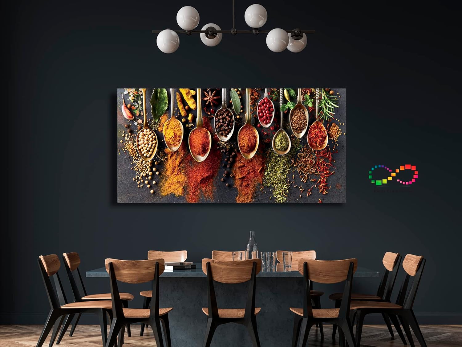 Cuadro Decorativo Moderno Canvas Para Comedor o Cocina Especias Y Cucharas - Imagen 8