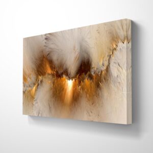 Ideas Creativas In-Cuadro Decorativo Moderno en Canvas Para Comedor, Sala Recamara Nubes Oro 100x60...