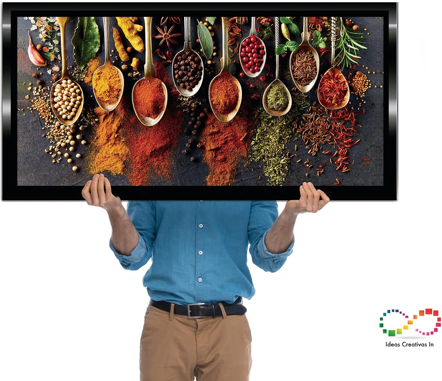 Cuadro Decorativo Para Cocina o Comedor Especias Con Marco Flotante - Imagen 5
