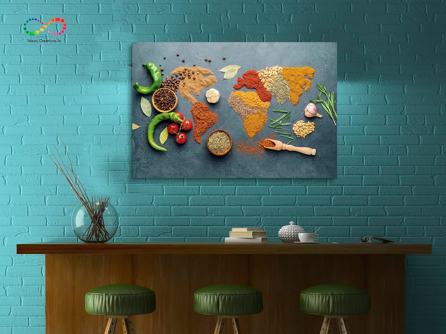Ideas Creativas In-Cuadro Decorativo Sublimado en Tela Especias Para Cocinar-Decoracion para Cocina Restaurante Comedor-120 x 80 cm - Imagen 7