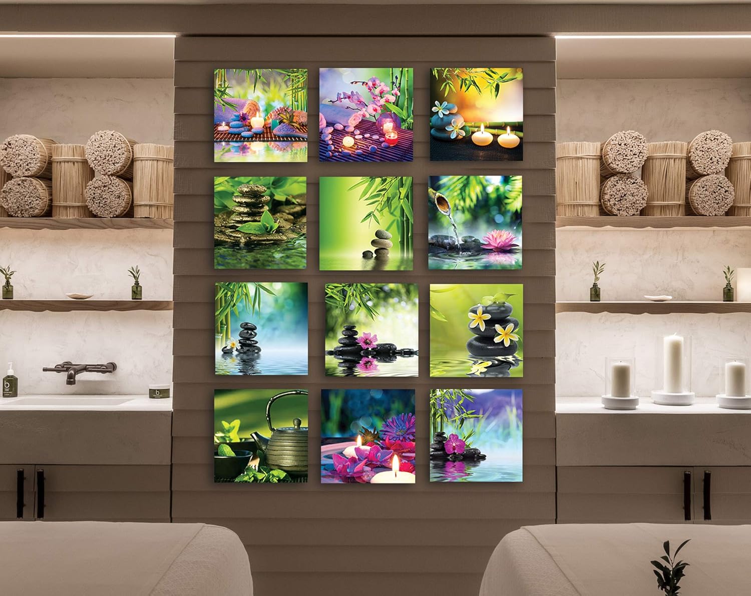 Set de 12 cuadros decorativos para spa - Imagen 2
