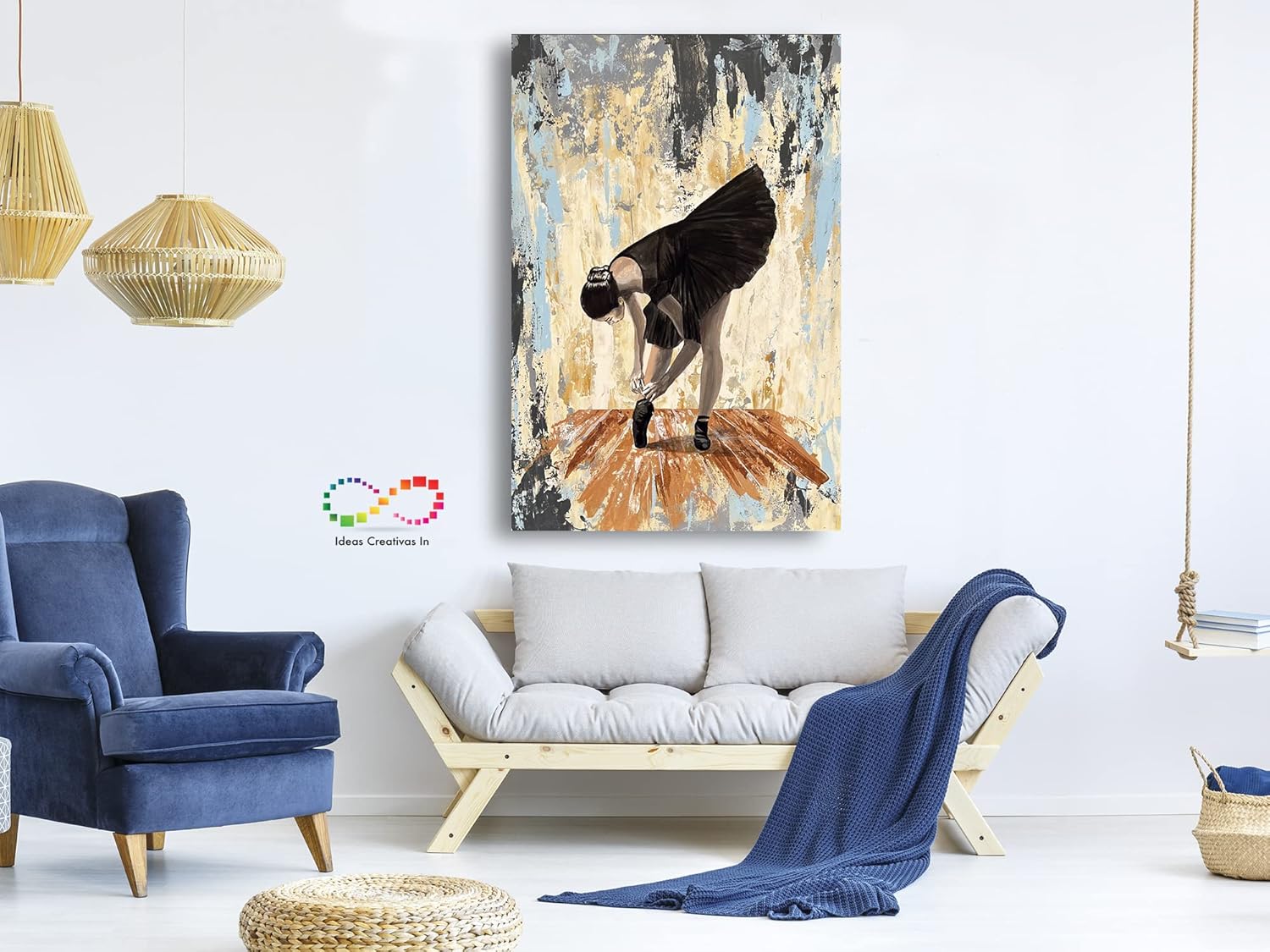 Cuadro Decorativo Canvas Para Recamara Bailarina de Negro - Imagen 5