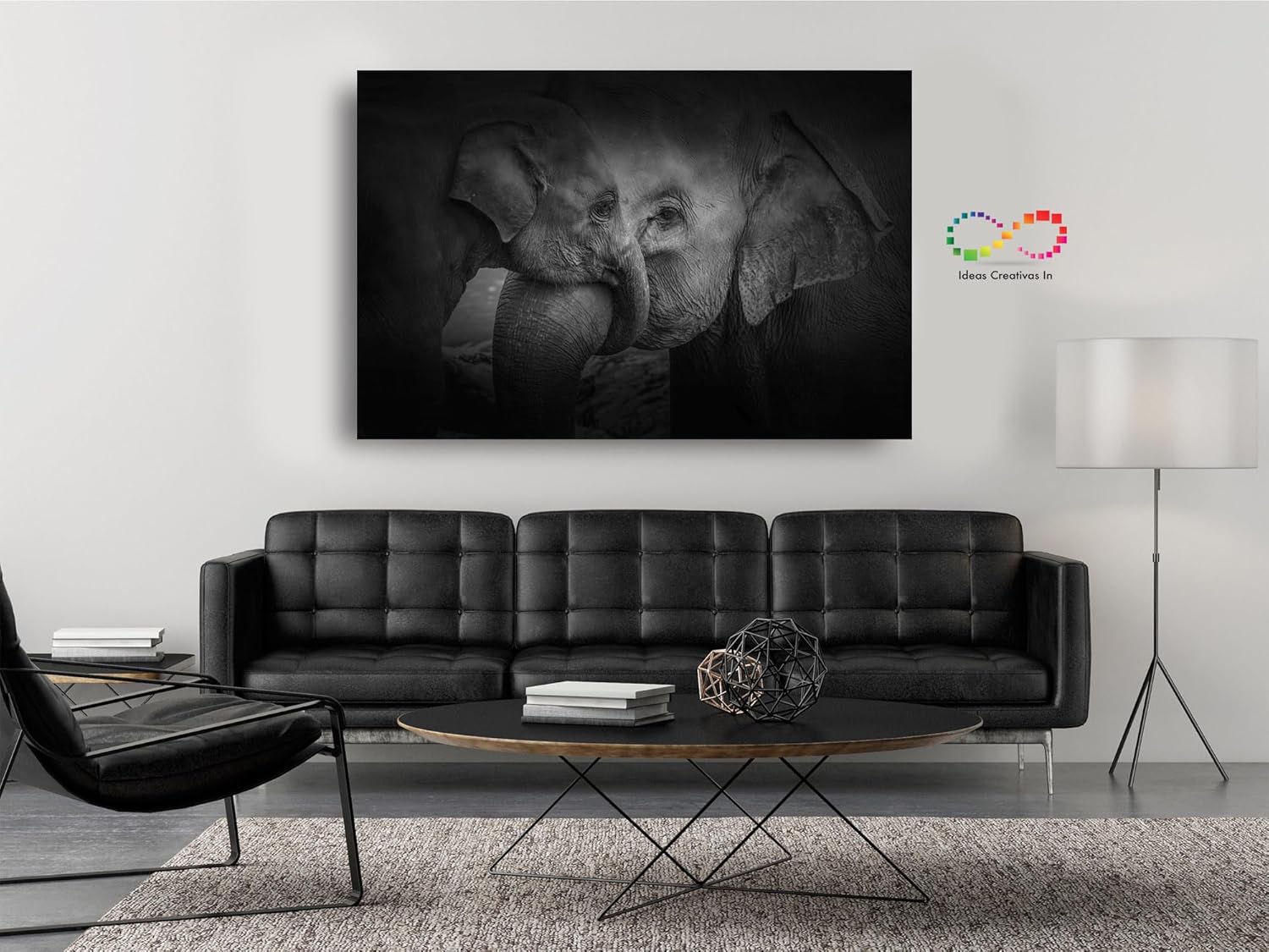 Ideas Creativas in- Cuadro Decorativo Sublimado Para Sala Elefantes Africanos-Decoracion Recamara_sublimacion-120 x 80 cm - Imagen 2