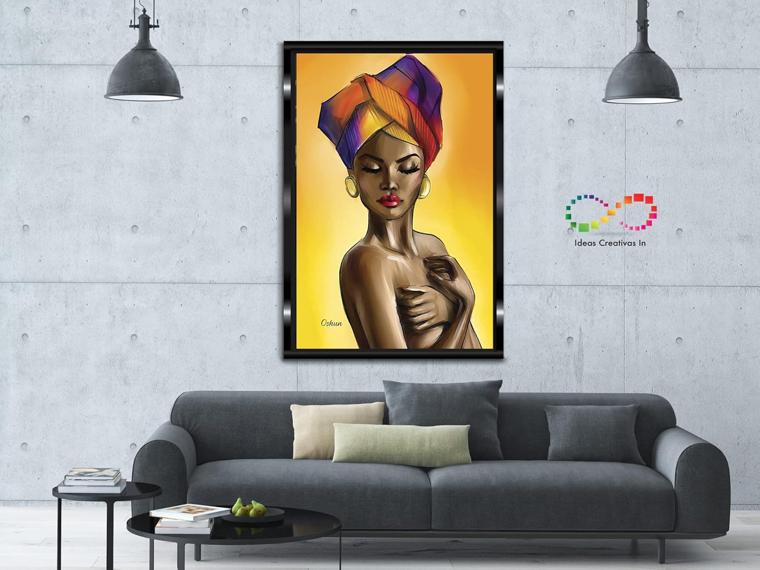 Cuadro Decorativo Moderno Para Recamara Sala o Comedor Oshun - Imagen 7