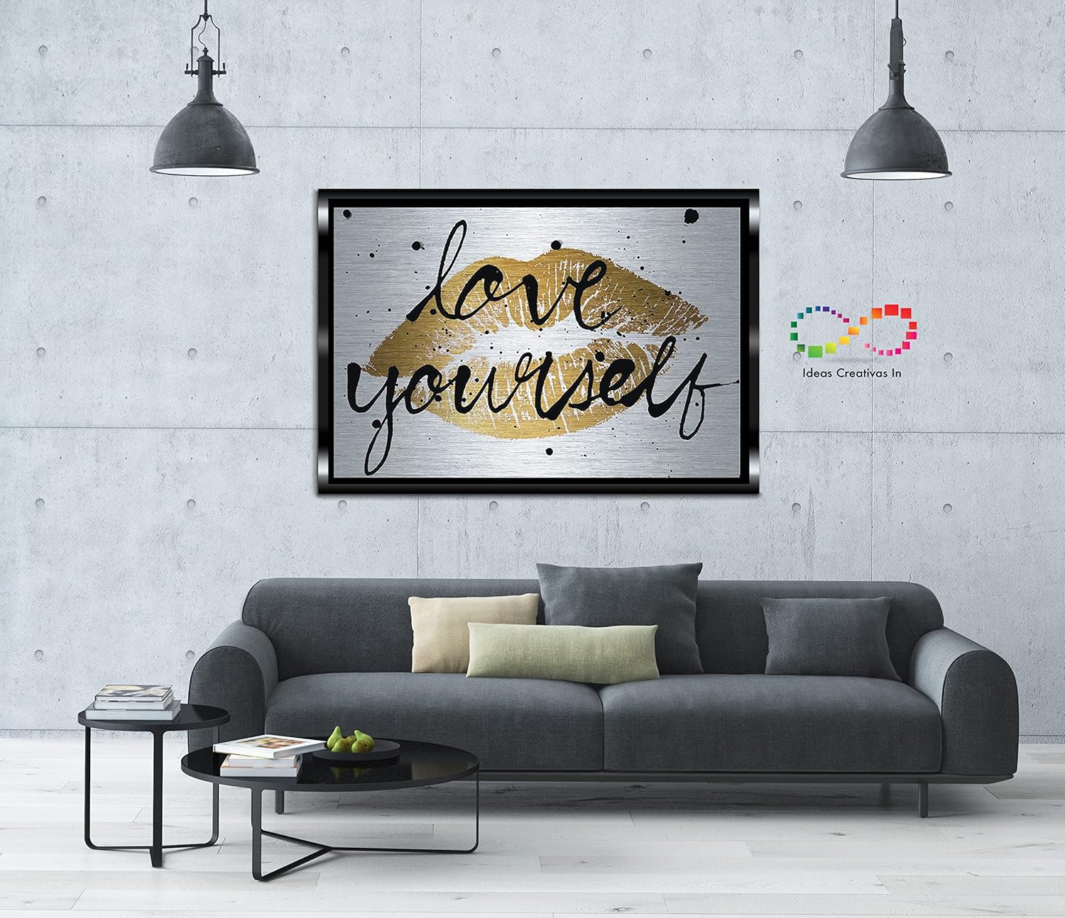 Cuadro Decorativo Sublimado en Tela Boca con Labios Love - Imagen 7