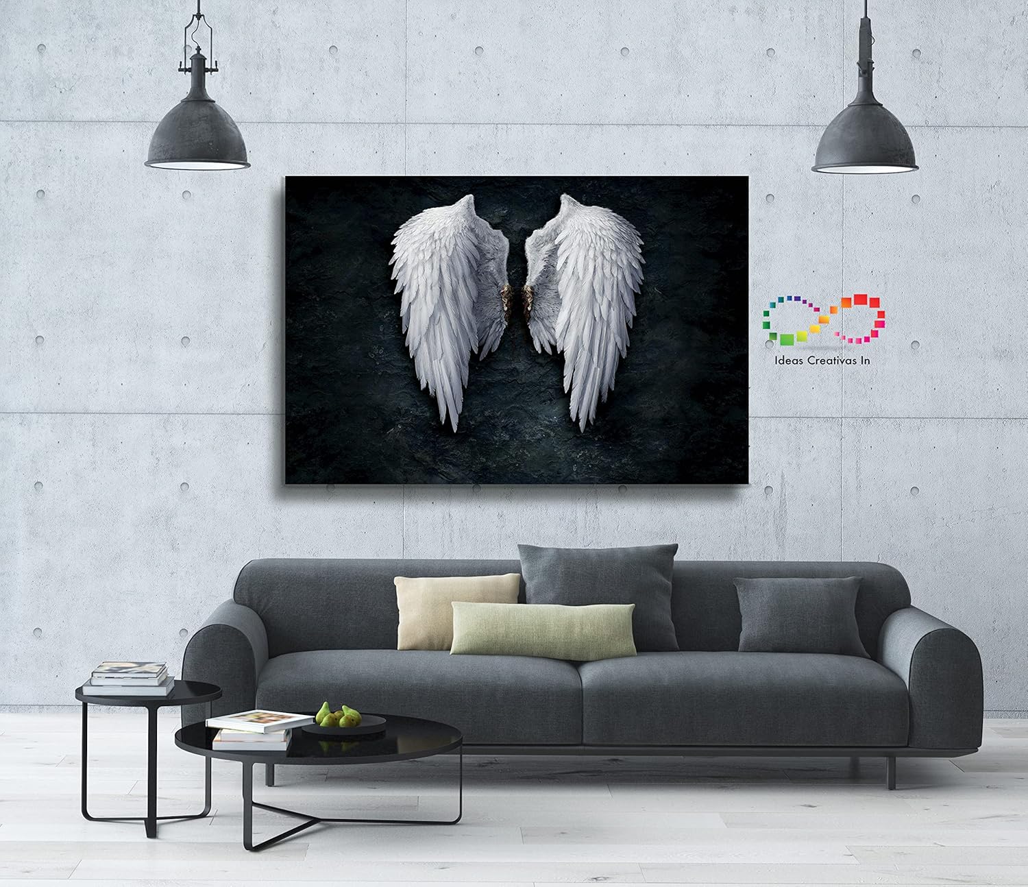 Cuadro Decorativo Para Sala Recamara o Comedor Canvas Alas de Angel - Imagen 2